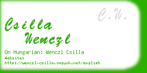 csilla wenczl business card